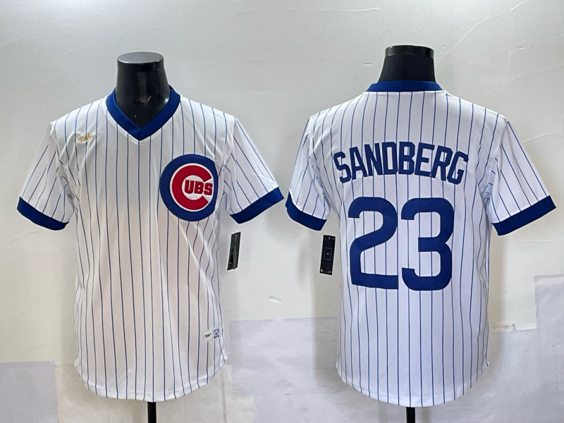 Men Chicago Cubs #23 Sandberg white Nike MLB 2025 jersey 001